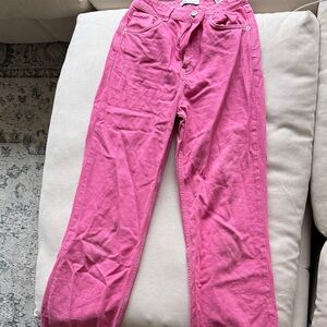 Zara Pink Boot Cut Jeans